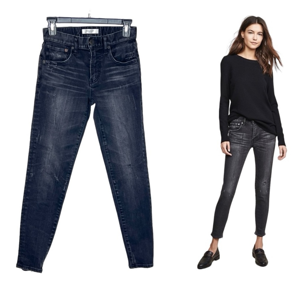 Moussy Vintage Black Velma Skinny Distressed Jeans Size 24